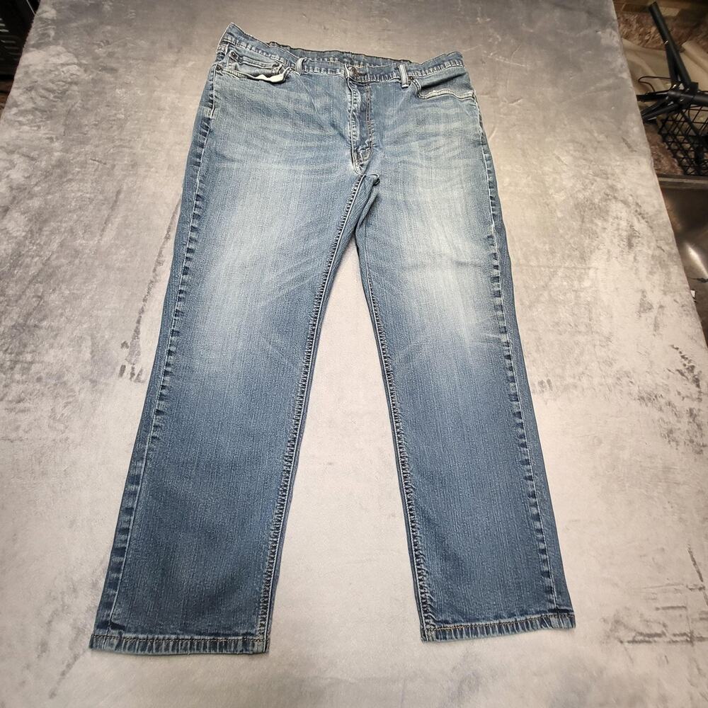 Levi's 541 Jeans Mens 38x28 Blue Denim Straight Leg Stretch Zip Fly Five Pocket